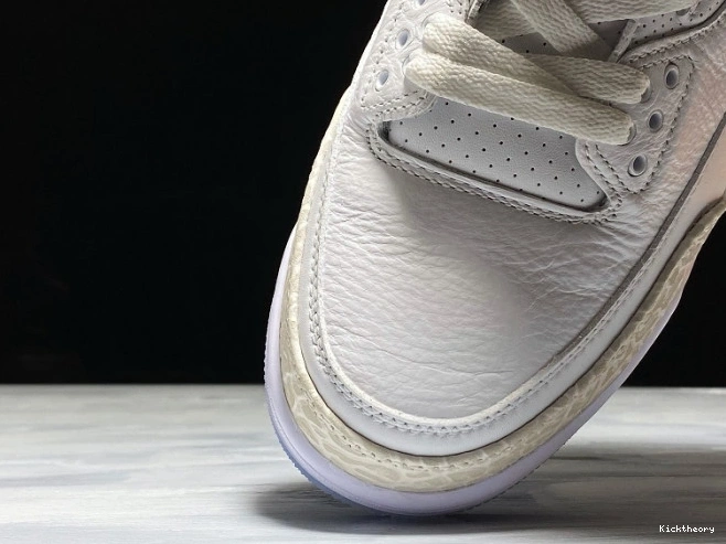 Kick Theory Jordan Air 136064-111 Triple 3 White Retro 0802